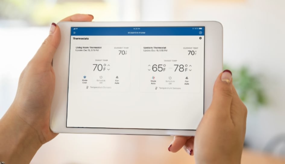 Thermostat control in Mobile